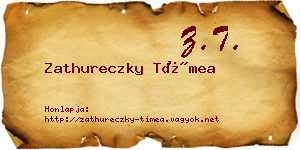 Zathureczky Tímea névjegykártya