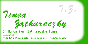 timea zathureczky business card